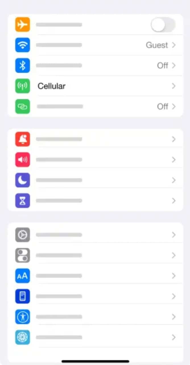 Hapni Cilësimet Celulare